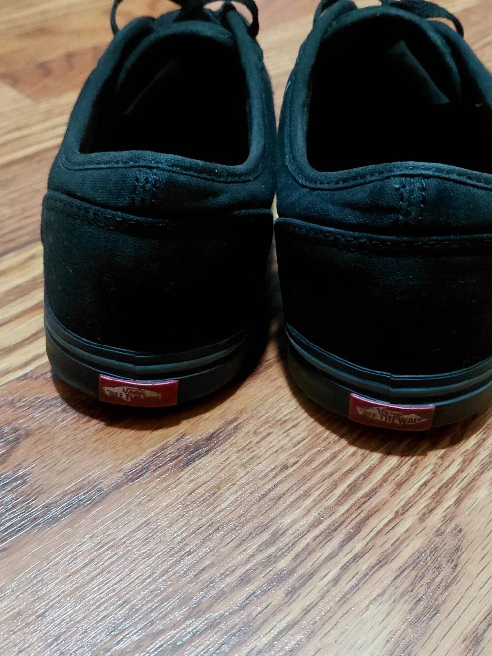 Vans Off The Wall Authentic Lo Pro Black Casual Shoes Sneakers Sz 8 Canvas Shoe